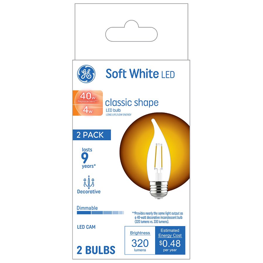 GE 4 Watts Classic Shape Soft White LED Light Bulbs Walgreens