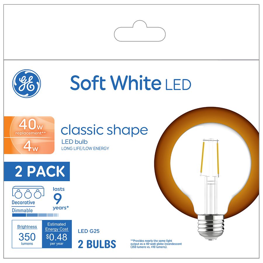 GE 4 Watts Classic Shape Soft White LED Light Bulbs Walgreens