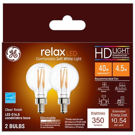 GE Relax 4.5 Watts HD Light Soft White LED Light Bulb
