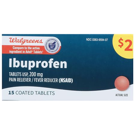 UPC 311917019611 product image for Walgreens Ibuprofen Pain Reliever 200mg - 15.0 ea | upcitemdb.com
