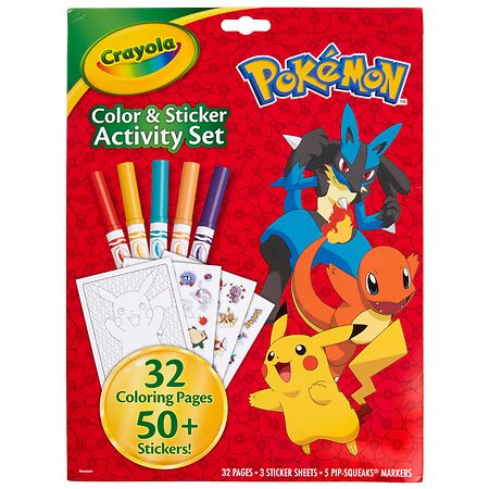 Crayola Pokemon Color and Sticker Activity Set with Pipsqueak Markers