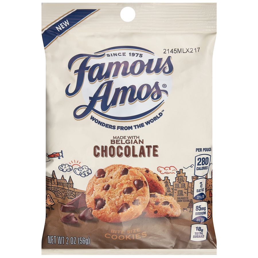 Famous Amos Cookies Bite Size Belgian Chocolate Walgreens 9319