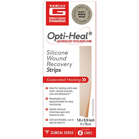Neo G Opti-Heal Silicone Recovery Strips 1.6" x 6"