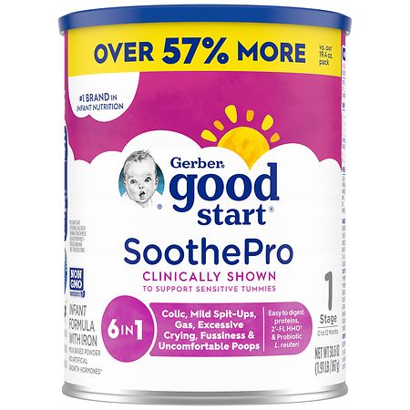 Gerber Good Start SoothePro Baby Formula Powder, for Sensitive Tummies, with Probiotics, Non-GMO