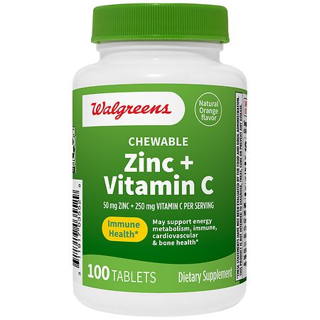Walgreens Chewable Zinc + Vitamin C Tablets