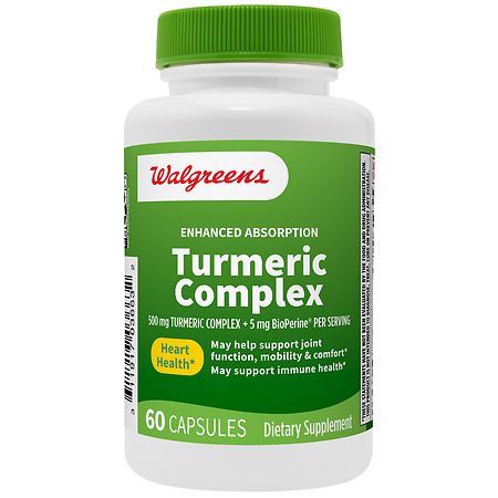 Walgreens Enhanced Absorption Turmeric Complex 500mg + 5mg BioPerine