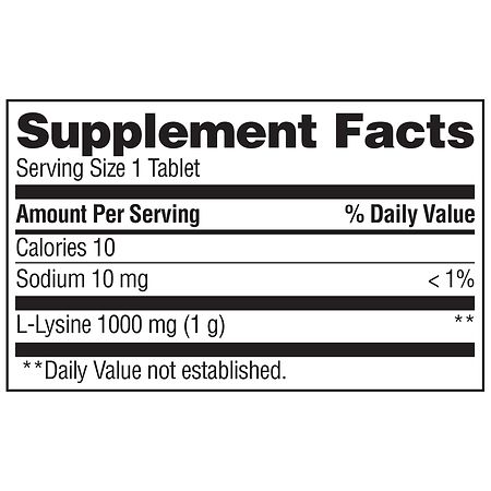 Walgreens L-Lysine 1000mg