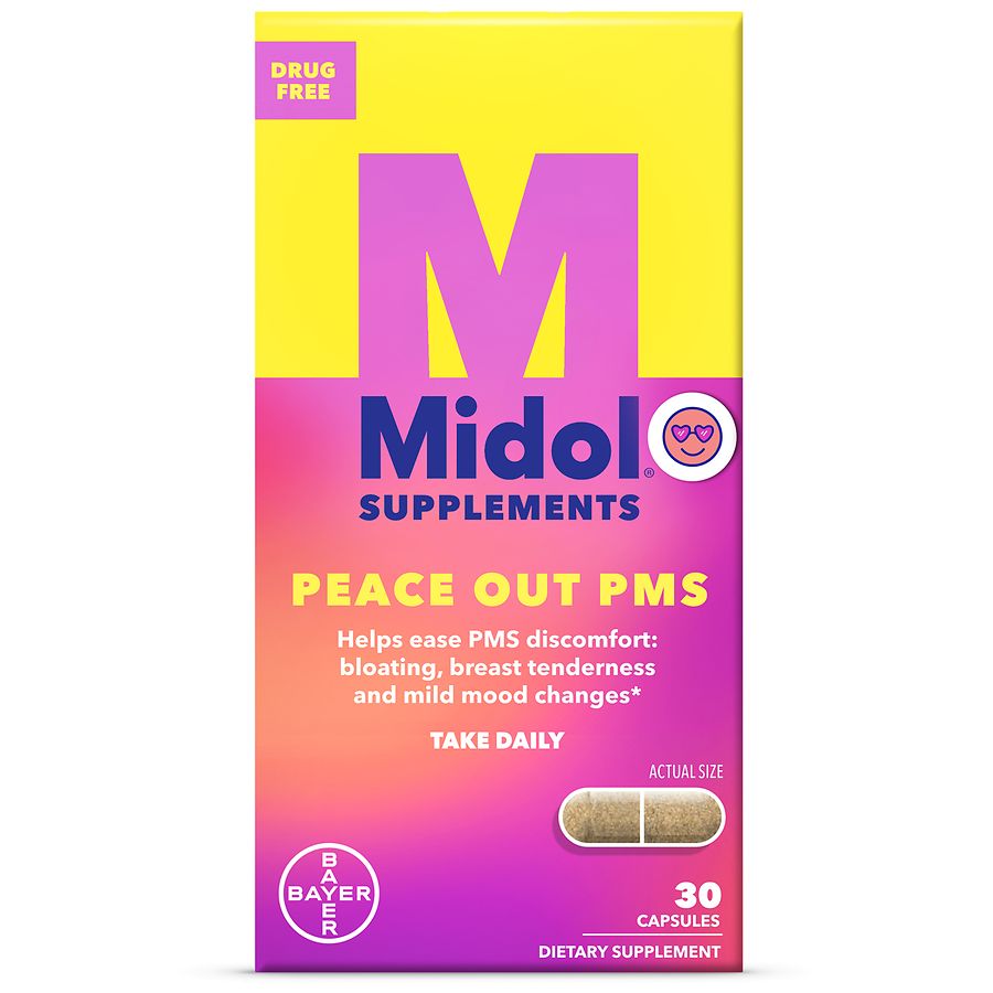 Midol Supplements Peace Out Pms Walgreens