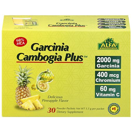 Alfa Vitamins Garcinia Cambogia Plus Powder Packets Pineapple