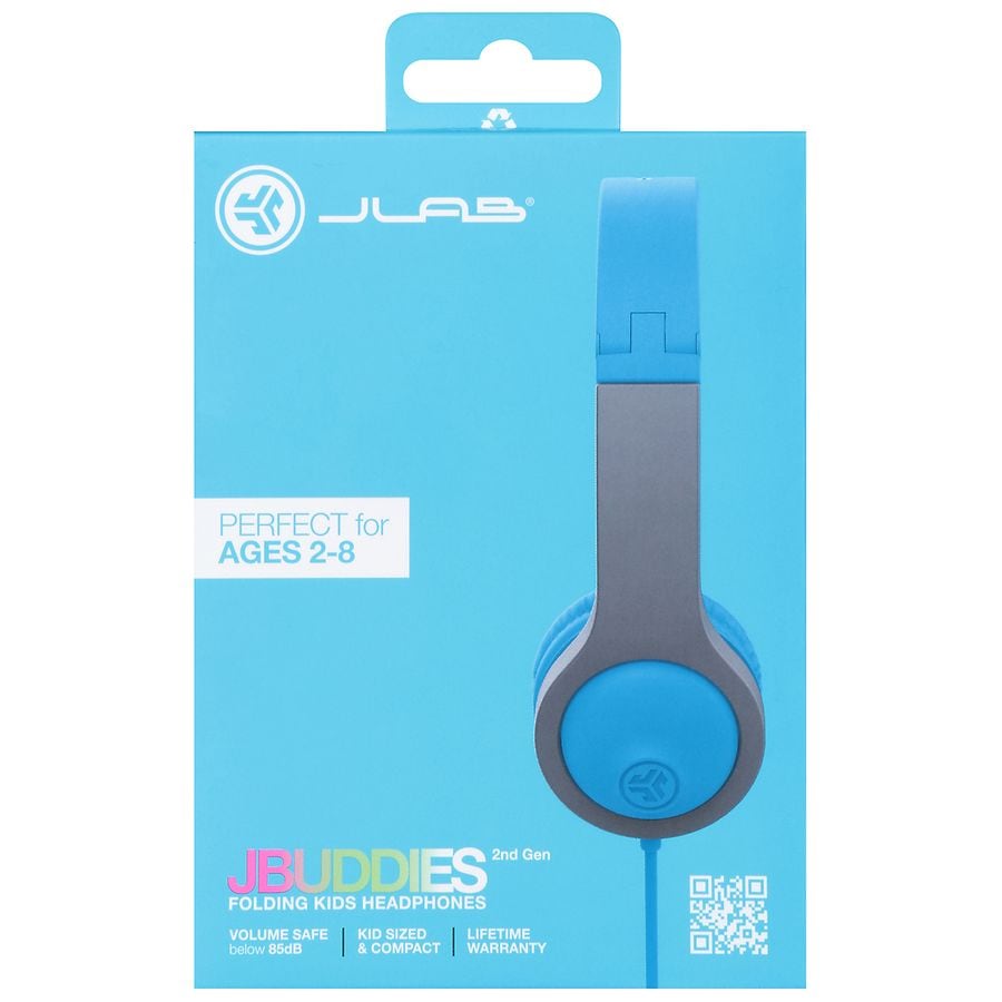 JBuddies Folding Gen 2 Wired Headphones Blue/Gray Walgreens