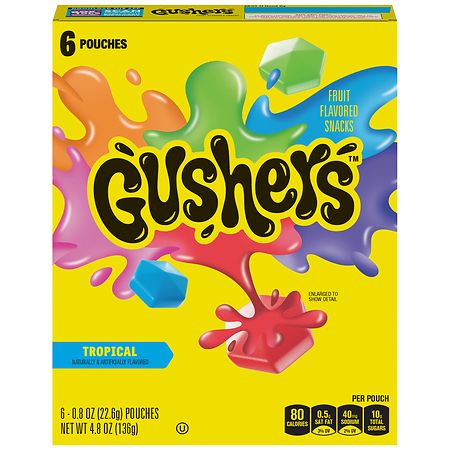 Fruit Gushers Fruit Flavored Snacks Tropical