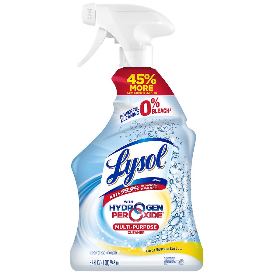 Lysol Multi-Purpose Cleaner with Hydrogen Peroxide Citrus Sparkle Zest ...