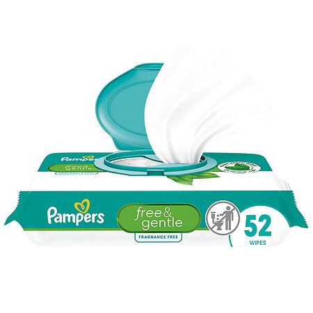Pampers Free & Gentle Baby Wipes - 52ct