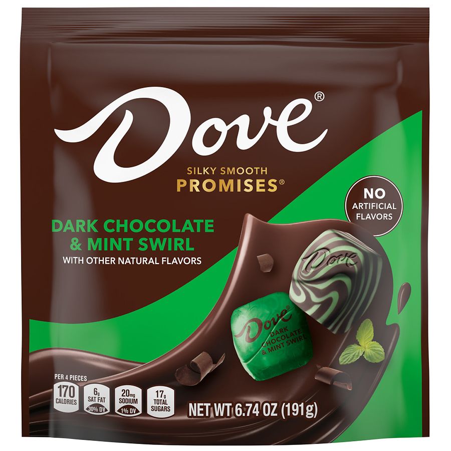 Dove Promises Candy Dark Chocolate Mint Swirl | Walgreens