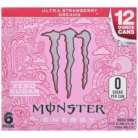 Monster Zero Sugar Energy Drink Ultra Strawberry Dreams