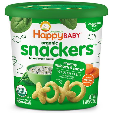 Happy Baby Organic Snackers Gluten Free Baked Grain Snack