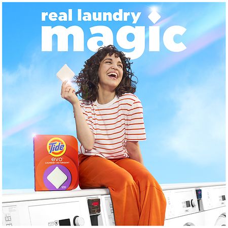 Tide Evo Laundry Detergent Tiles, Laundry Sheet Spring Blast