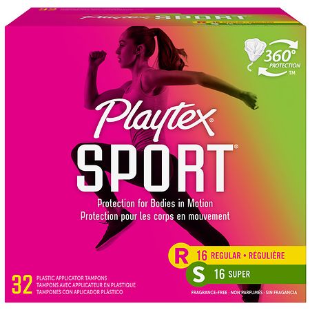 Playtex Sport Sport Tampons Regular & Super Absorbency Multipack Unscented