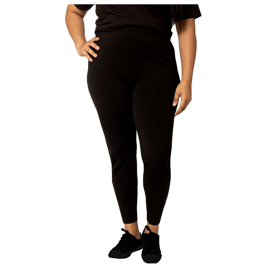 Cotton Legging Black Double Extra Large