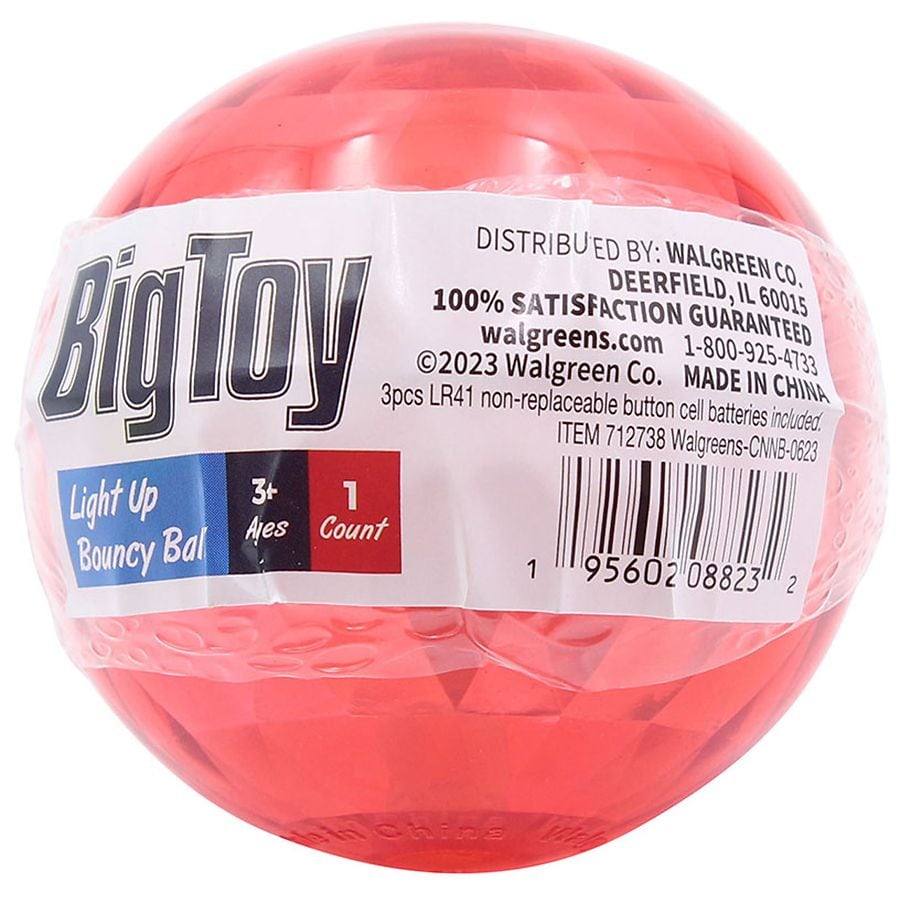 Big Toy Light Up Bouncy Ball Assorted 