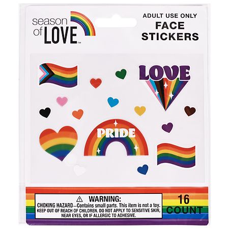 Season of Love Pride Face Stickers