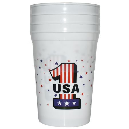 Festive Voice Stars & Stripes USA Plastic Cups