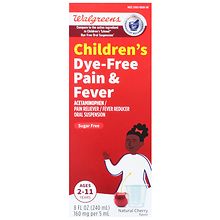 Walgreens Children's Dye-Free Pain & Fever Natural Cherry | Walgreens