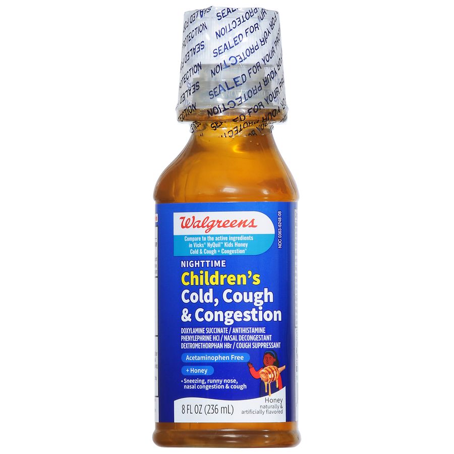 Walgreens Children's Nighttime Cold, Cough & Congestion Honey Walgreens