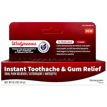 Walgreens Instant Toothache & Gum Relief Cream