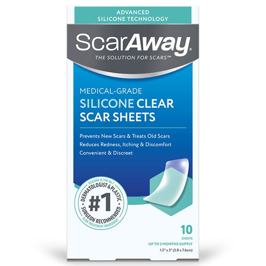 ScarAway Advanced Clear Silicone Scar Sheets | Walgreens