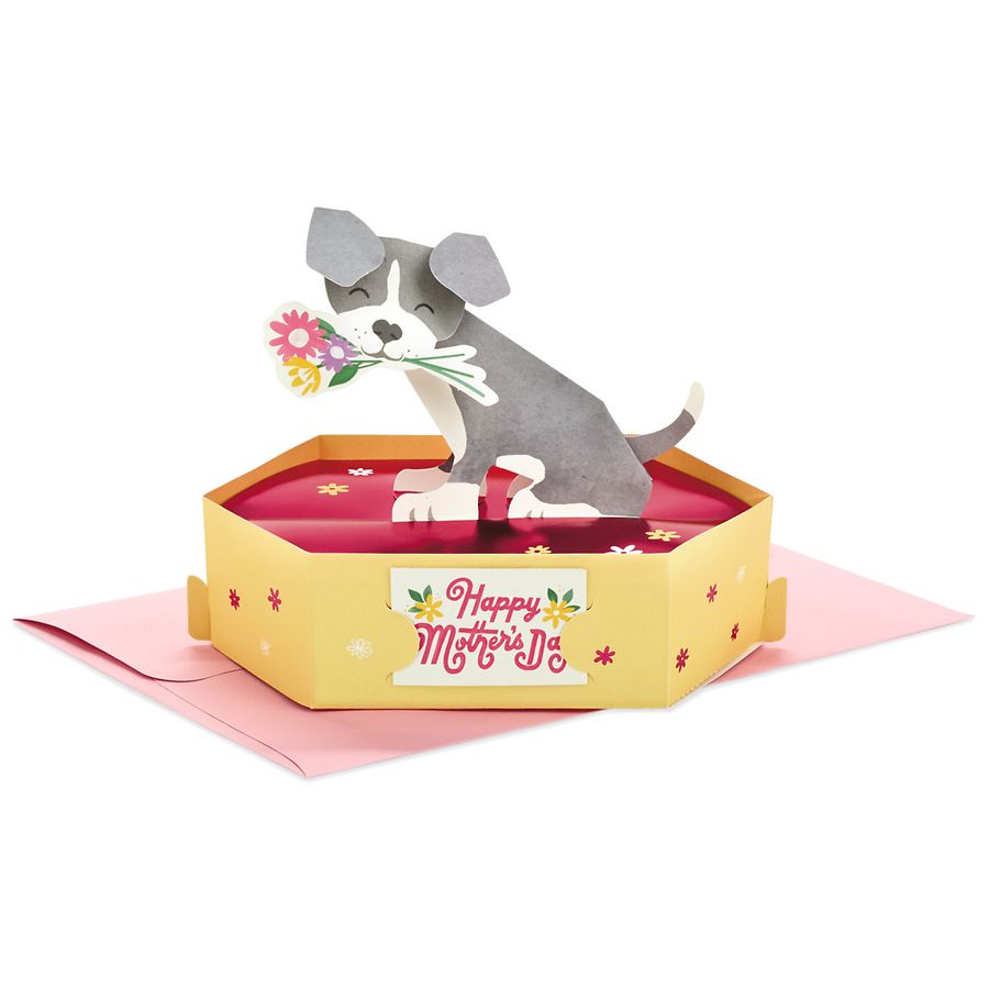 Hallmark 3D PopUp Mother's Day Card (Dog With Flowers), S30 Walgreens