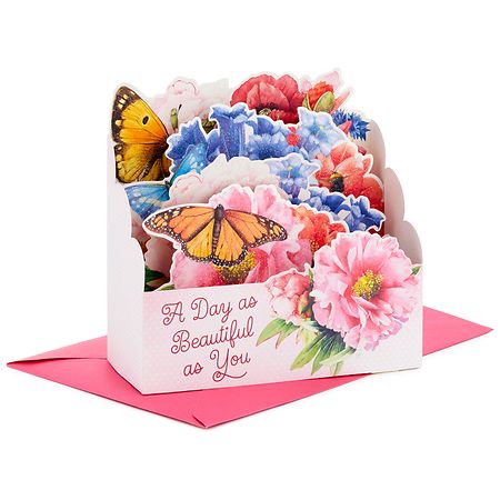 Hallmark Marjolein Bastin 3D Pop-Up Mother's Day Card (Butterflies and Flowers), S26