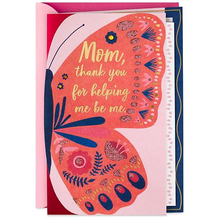 Hallmark Mother's Day Card for Mom (Thank You for Helping Me Be Me), S18