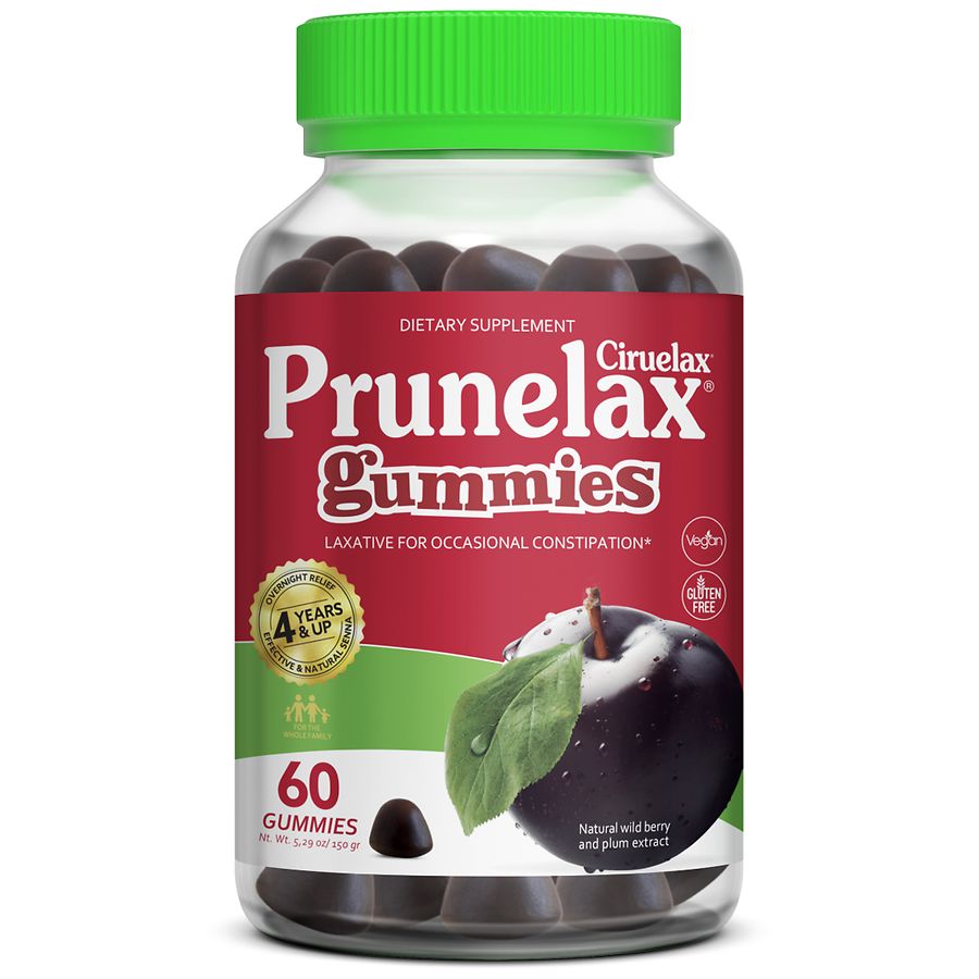 Photo 1 of ***EXP 09/2024*** Prunelax Ciruelax Regular Strength Laxative Gummies - Gentle Relief for Occasional Constipation – Made with Natural Senna, Predictable Relief, Gluten-Free, Works in Just 8 to 12 Hours - 60ct