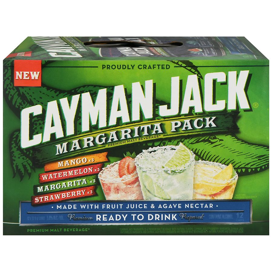 Cayman Jack Margarita Pack Premium Malt Beverage Mango, Watermelon 