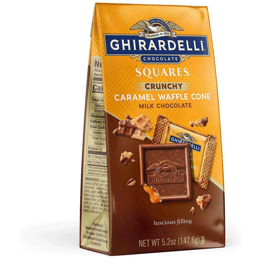 Ghirardelli Squares Milk Chocolate Caramel Waffle Cone