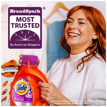Tide Plus Febreze Freshness Liquid Laundry Detergent Spring & Renewal