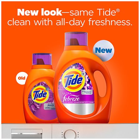 Tide Plus Febreze Freshness Liquid Laundry Detergent Spring & Renewal