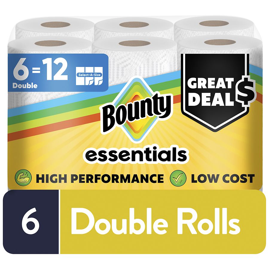 Bounty Select-A-Size Paper Towels, Double Rolls 108 Sheets Per Roll White