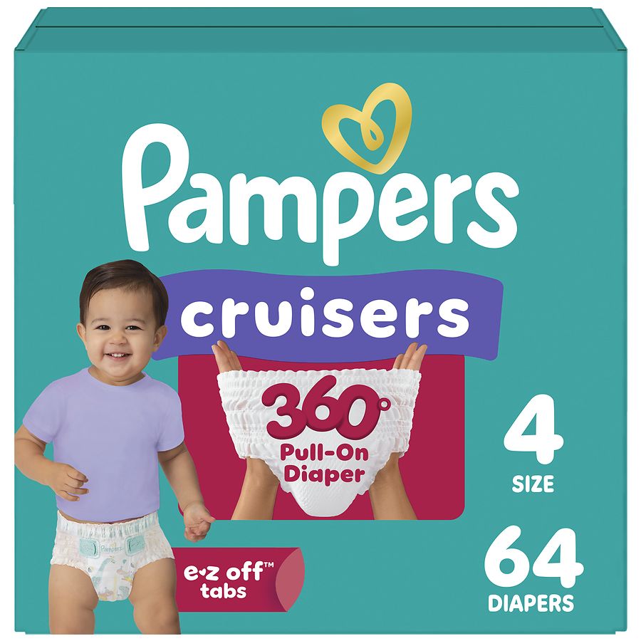 Pampers Cruisers 360 Diapers No Scent, Size 4 (22-37 lbs) | Walgreens