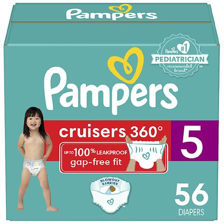 Pampers Cruisers 360 Diapers Super Pack - Size 5 - 56ct