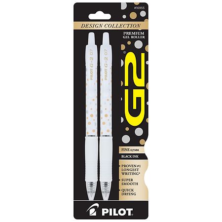 Pilot Design Collection Premium Retractable Gel Ink Pens Black