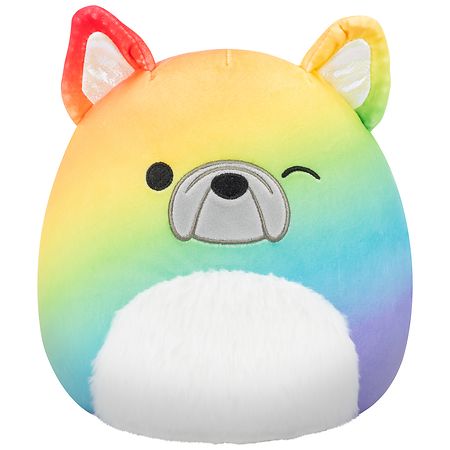 Squishmallows Rhett - Bulldog with Fuzzy Belly 8 Inch Rainbow