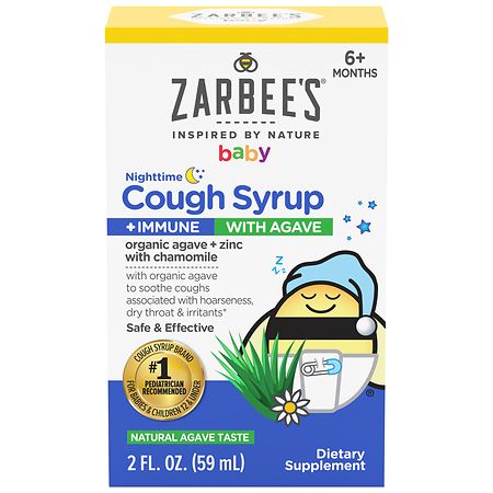 Zarbee's Baby Nighttime Cough Syrup + Immune Agave