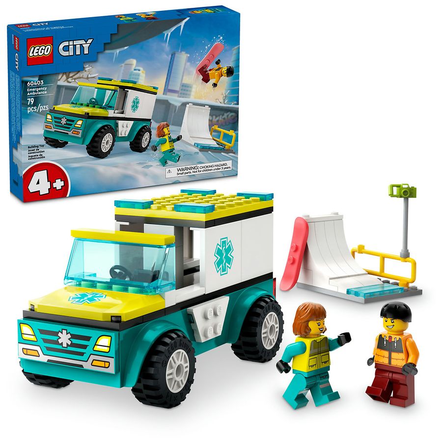 Lego City Emergency Ambulance and Snowboarder 60403 | Walgreens