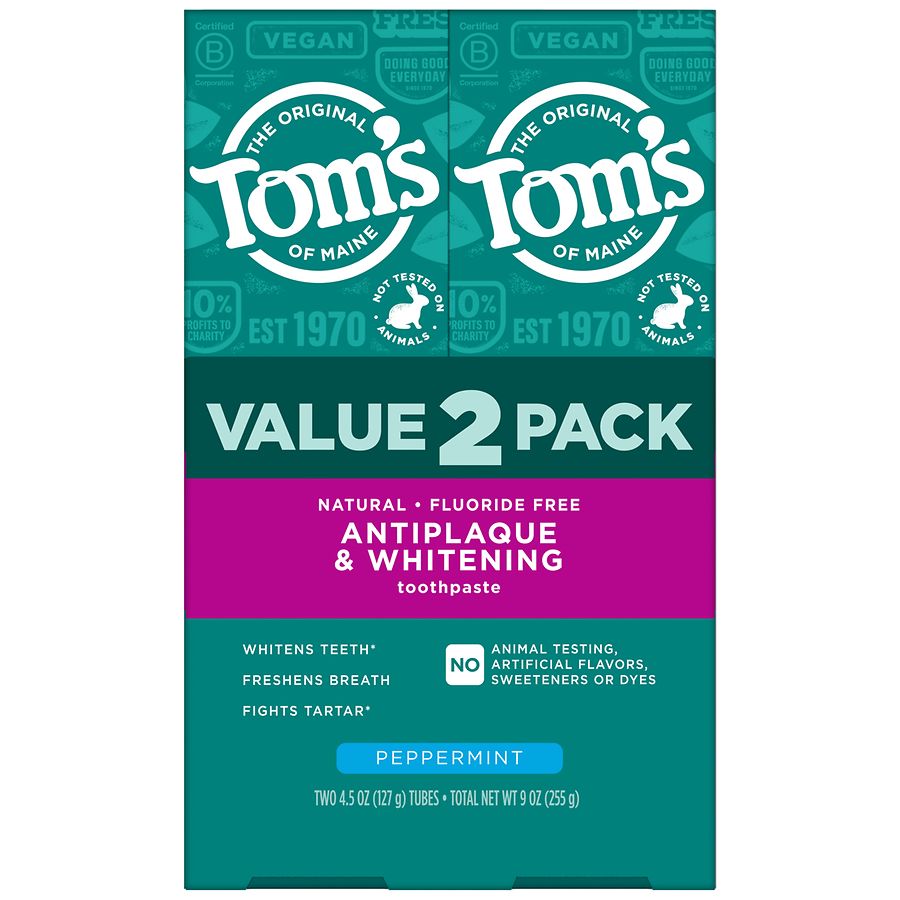 Tom's of Maine Fluoride-Free Toothpaste Peppermint | Walgreens