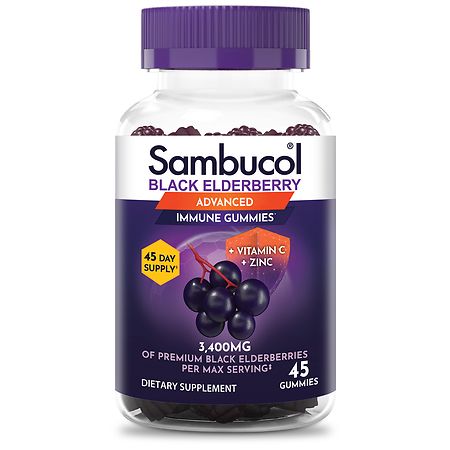 Sambucol Immune Support Gummies with Vitamin C and Zinc Elderberry