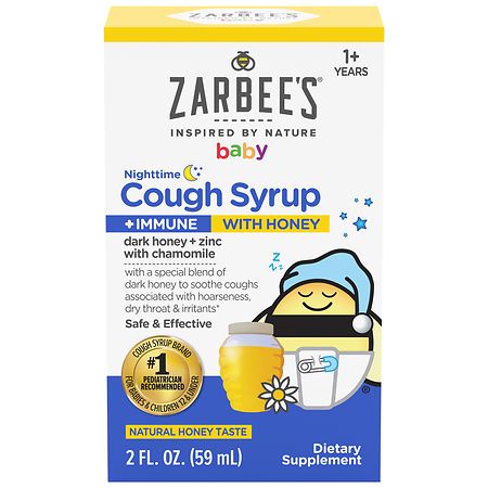 Zarbee's Baby Nighttime Cough Syrup + Immune Natural Honey