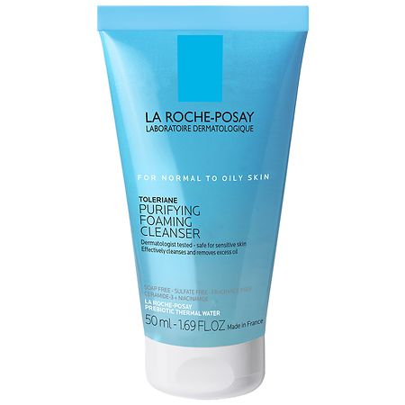 La Roche-Posay Toleriane Travel Size Purifying Foaming Face Cleanser for Normal, Oily and Sensitive Skin
