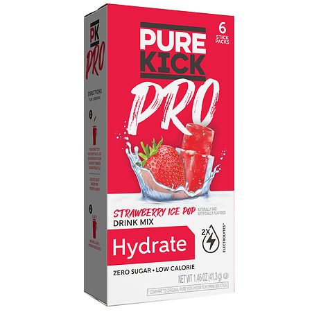 Pure Kick Hydration Drink Mix Strawberry Ice Pop